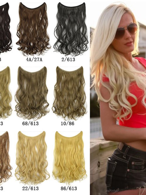 Women's One-piece Seamless Hair Extension Wig Set
