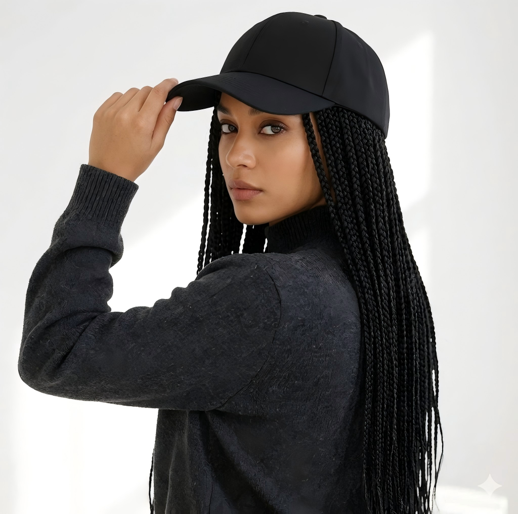 Quick Go | Street Slay – Cap with Extra Long Hand-Braided Box Braids