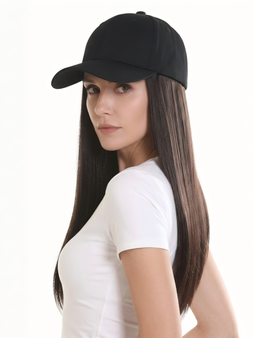 Quick Go | Silk Stream – Cap with Extra Long Straight Hair
