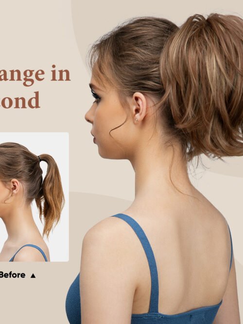 Wig Female Ponytail Short Grip Curly Hair