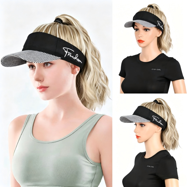 Quick Go | Instant Ready Sporty Visor | Visor with Hair Attached