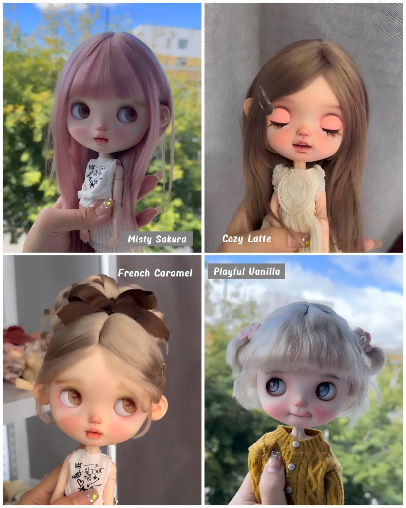 Make-to-Order | 10.5 inches Doll Wig | Misty Sakura, Cozy Latte, French Caramel, Playful Vanilla