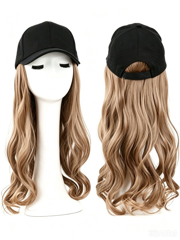 长wavy-brown blonde Quick Go | Fluent Flow – Cap with Tapered Large Waves