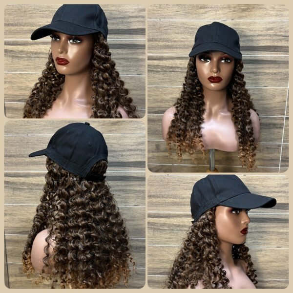 Bouncy Spiral | Long Spiral Curls | Baseball Cap-wig