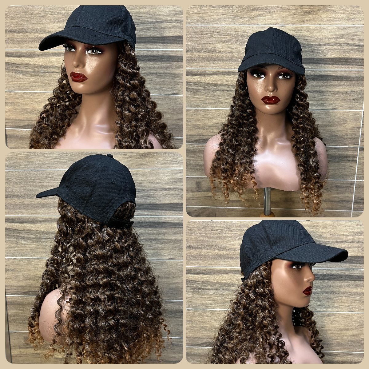 Bouncy Spiral | Long Spiral Curls | Baseball Cap-wig - Image 2