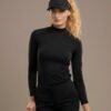 ActiveCharm | Wavy High Ponytail | Black Visor