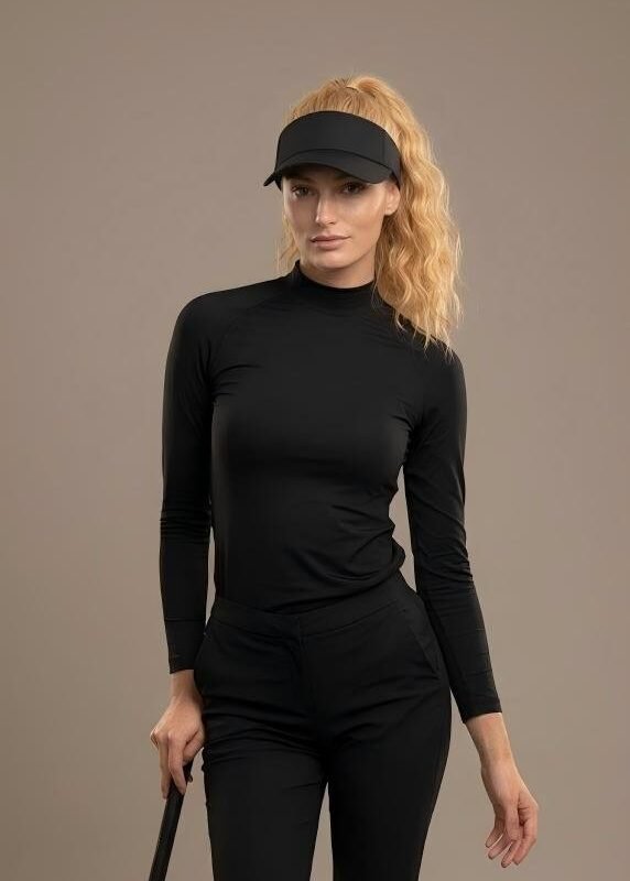 ActiveCharm | Wavy High Ponytail | Black Visor