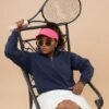 ActiveCharm | Wavy High Ponytail | Pink Visor