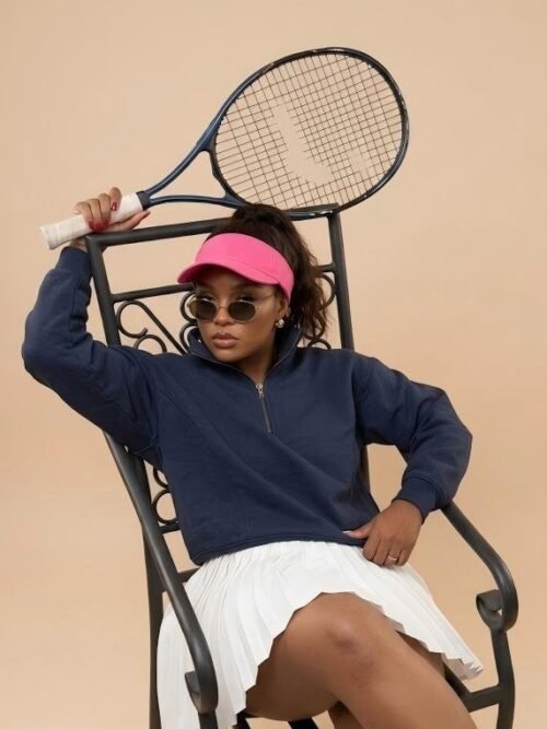 ActiveCharm | Wavy High Ponytail | Pink Visor