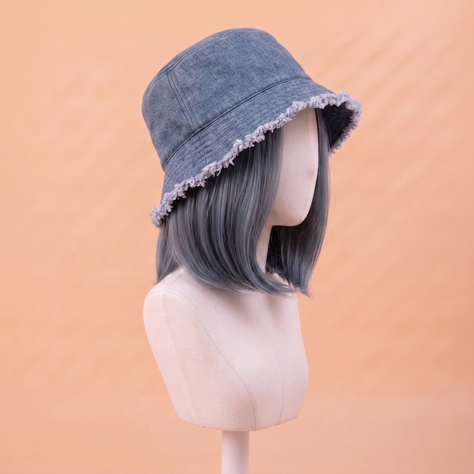 Frayed Bucket-wig | Washed Blue | Varies Hair Selections - Image 7