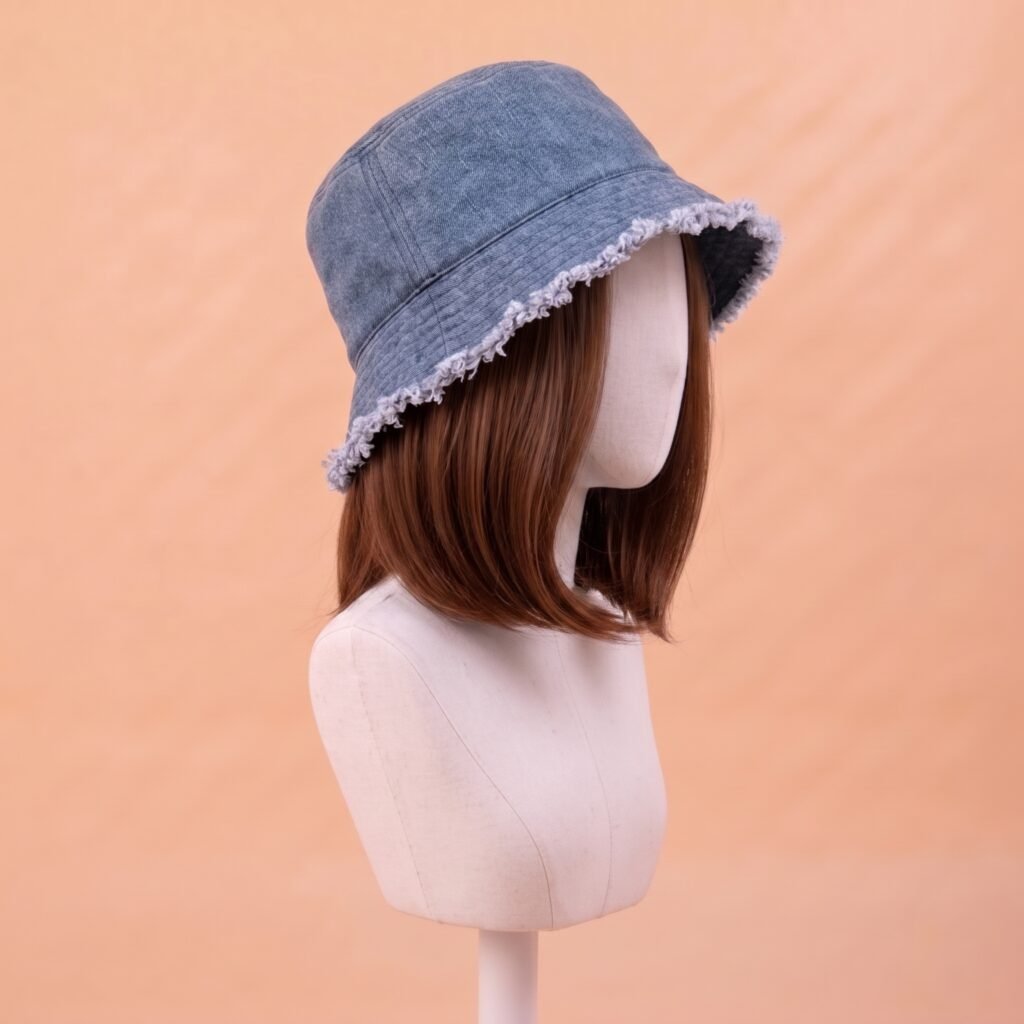 Frayed Bucket-wig | Washed Blue | Varies Hair Selections