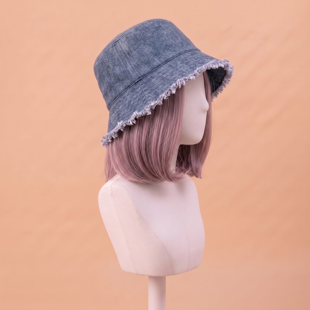 Frayed Bucket-wig | Washed Blue | Varies Hair Selections