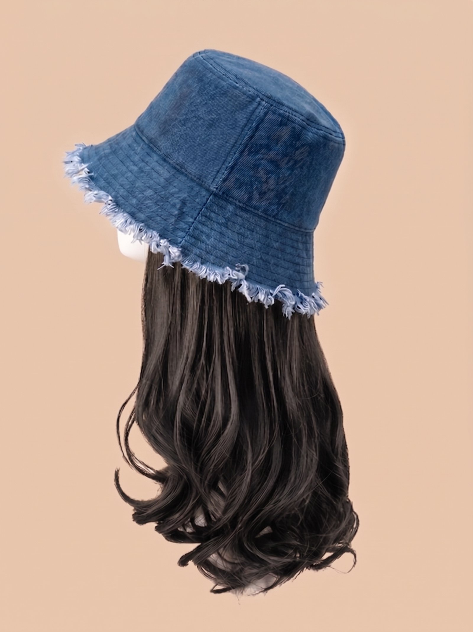 Frayed Bucket-wig | Washed Blue | Varies Hair Selections - Image 17