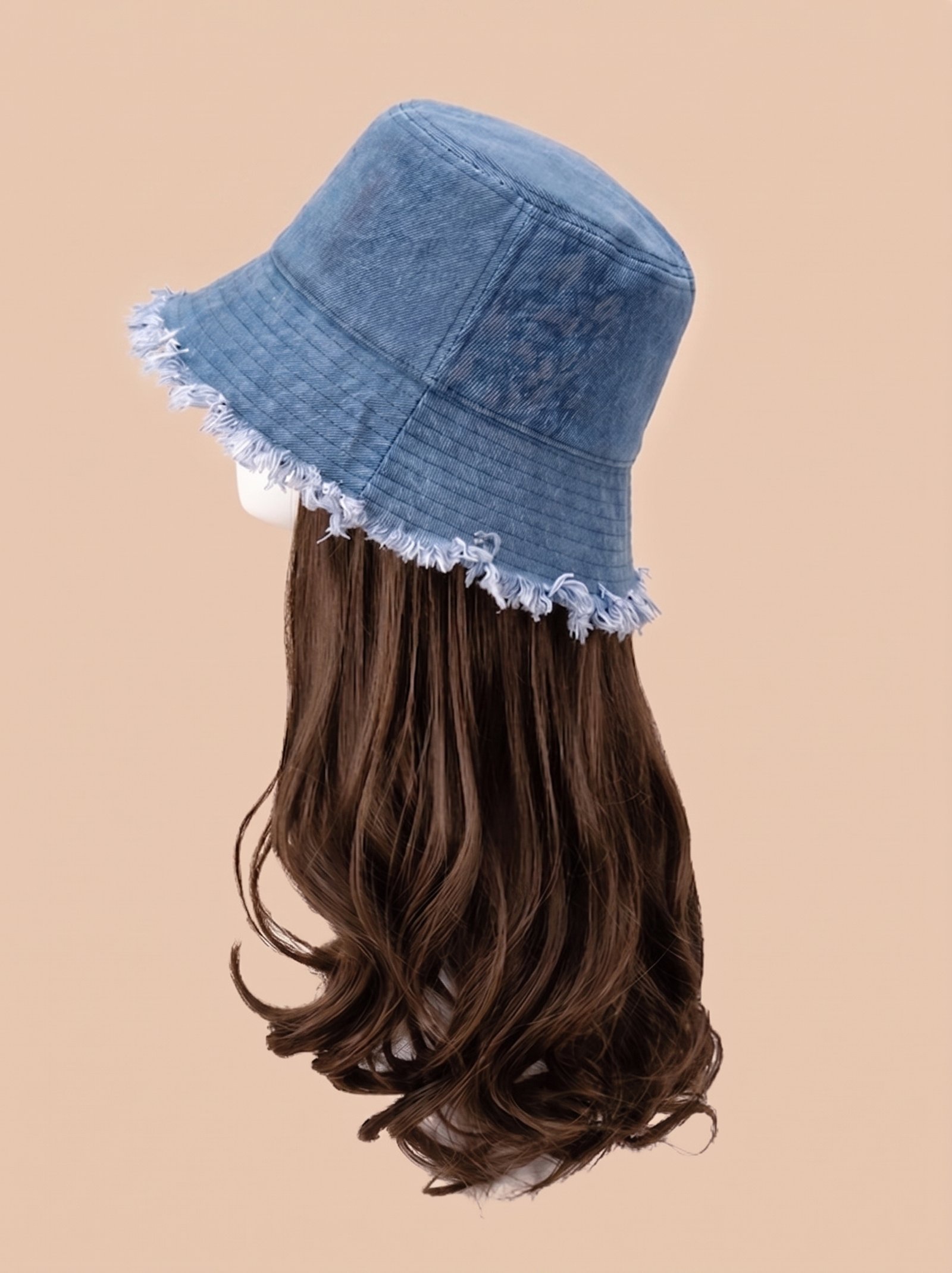 Frayed Bucket-wig | Washed Blue | Varies Hair Selections - Image 14