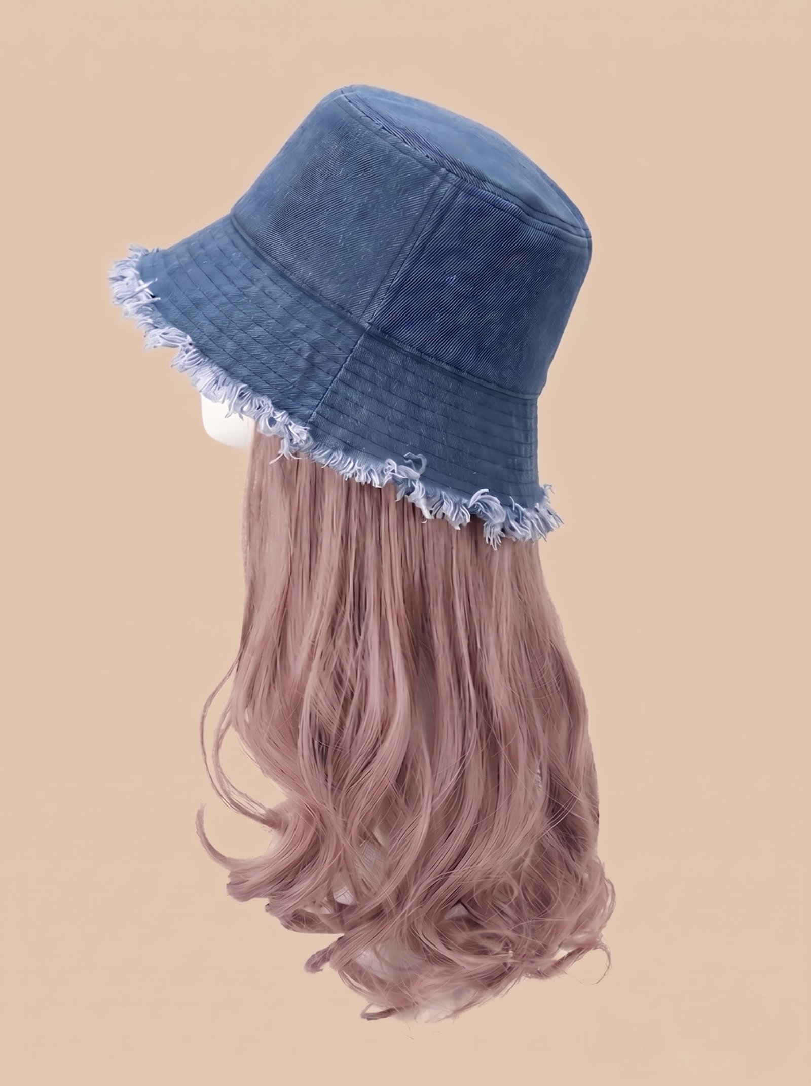 Frayed Bucket-wig | Washed Blue | Varies Hair Selections - Image 16