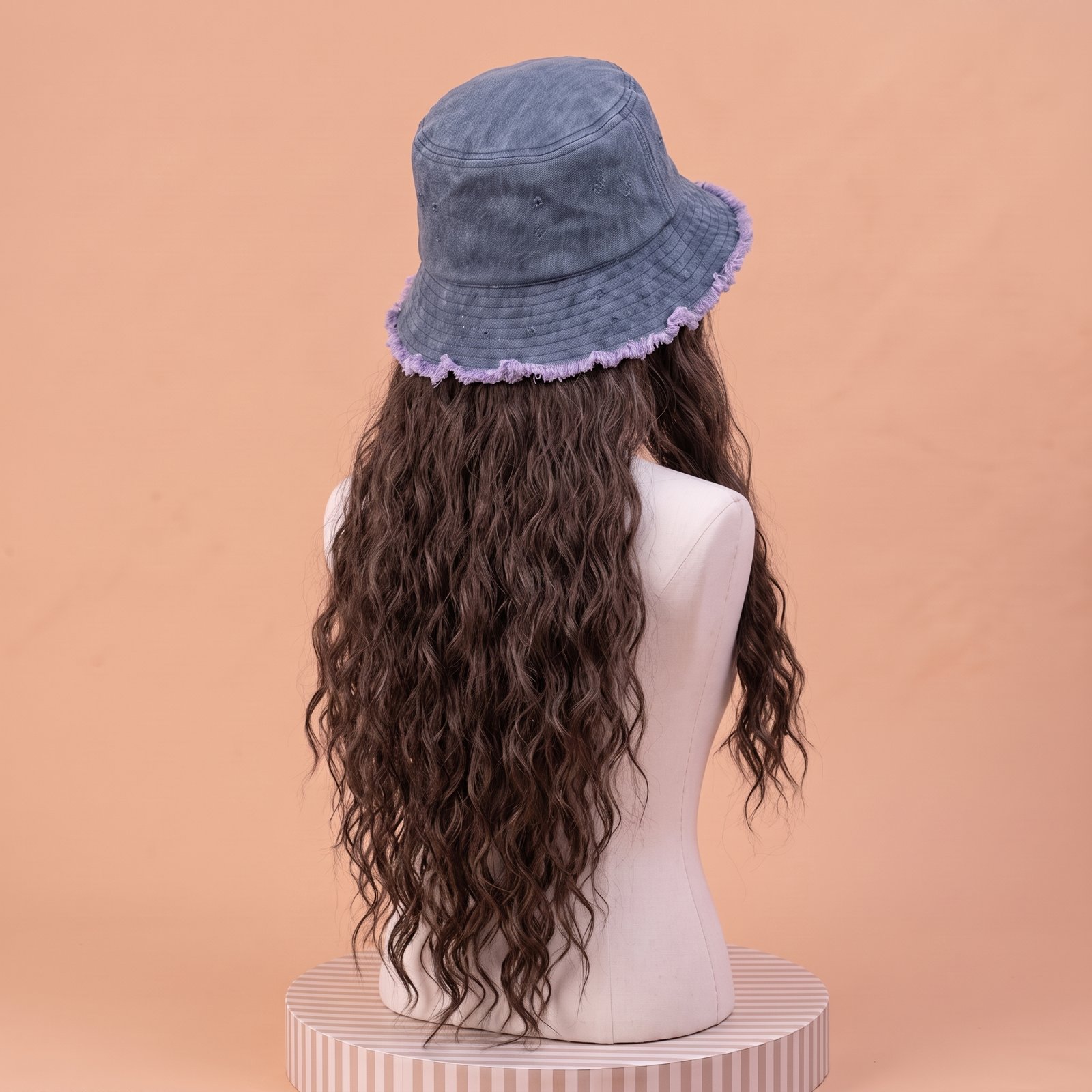 Frayed Bucket-wig | Washed Blue | Varies Hair Selections - Image 10