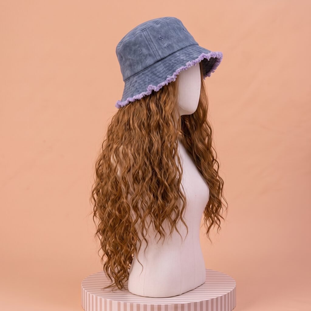 Frayed Bucket-wig | Washed Blue | Varies Hair Selections