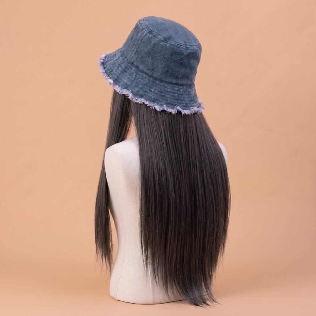 Frayed Bucket-wig | Washed Blue | Varies Hair Selections