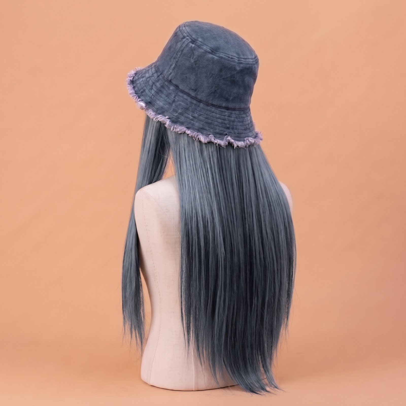 Frayed Bucket-wig | Washed Blue | Varies Hair Selections - Image 18