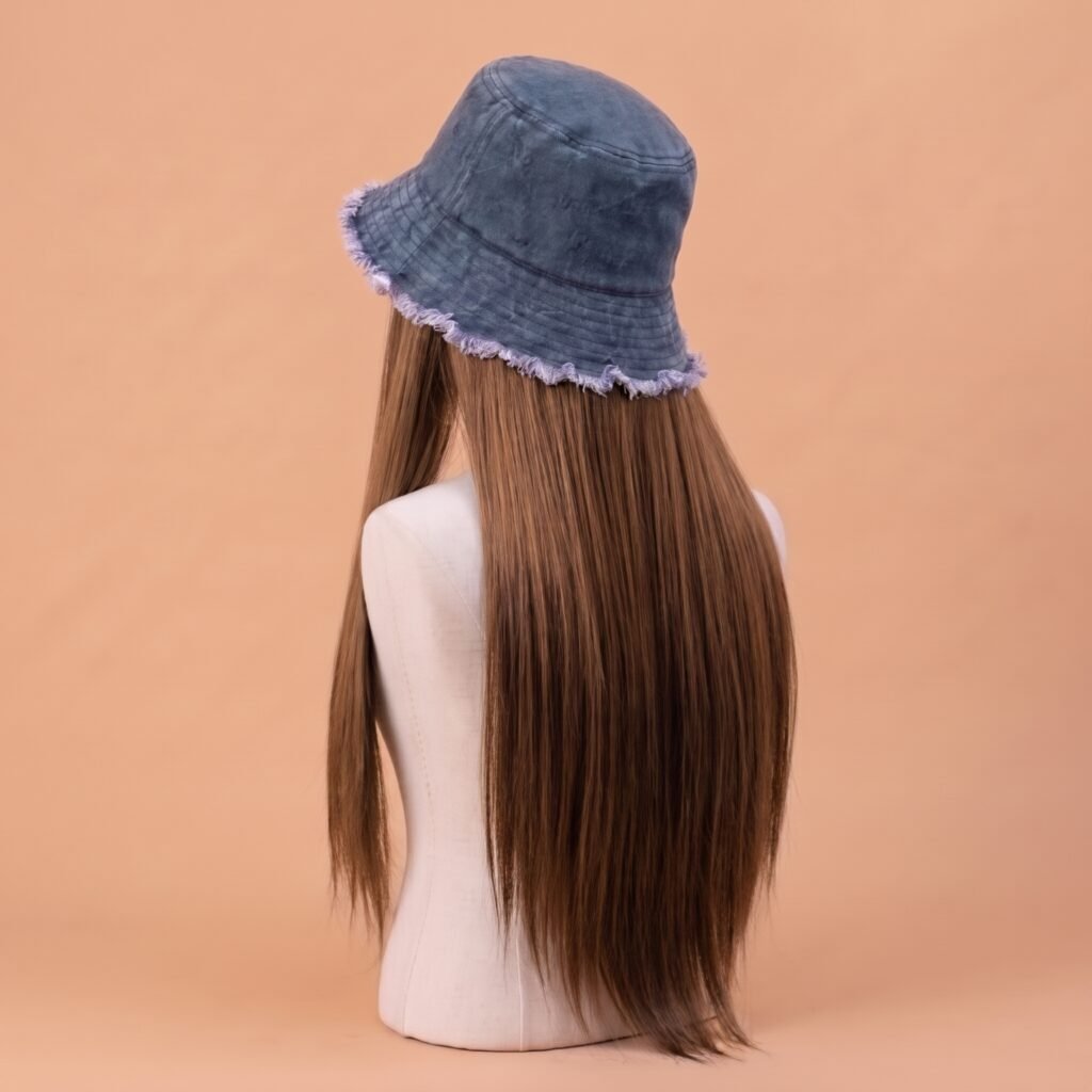 Frayed Bucket-wig | Washed Blue | Varies Hair Selections
