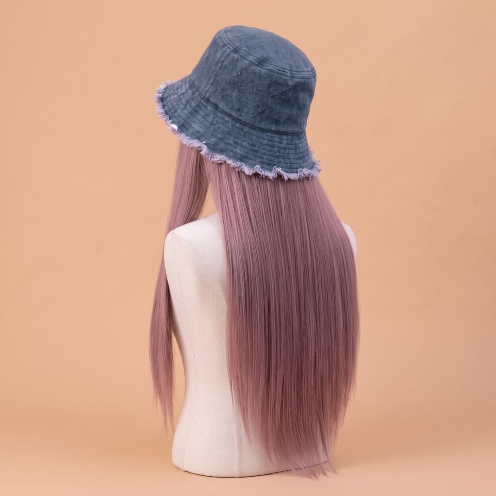 Frayed Bucket-wig | Washed Blue | Varies Hair Selections